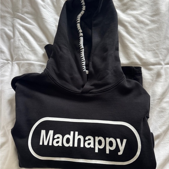Madhappy Black Hoodie with Tag Detail - Picture 5 of 6
